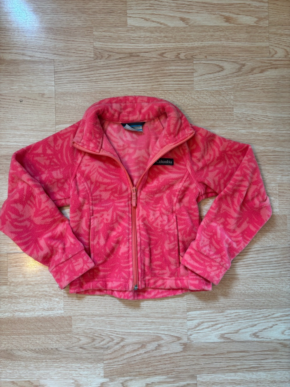 Columbia Girls' Pink Patterned Fleece Jacket